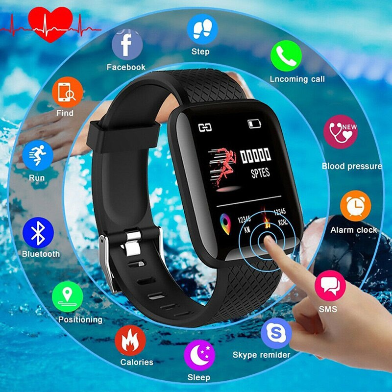 Smart Armband Bluetooth 4.2 Bloed Zuurstof Stappenteller Calorieën Verbrand Slaap Monitor Sport Horloge H-Best