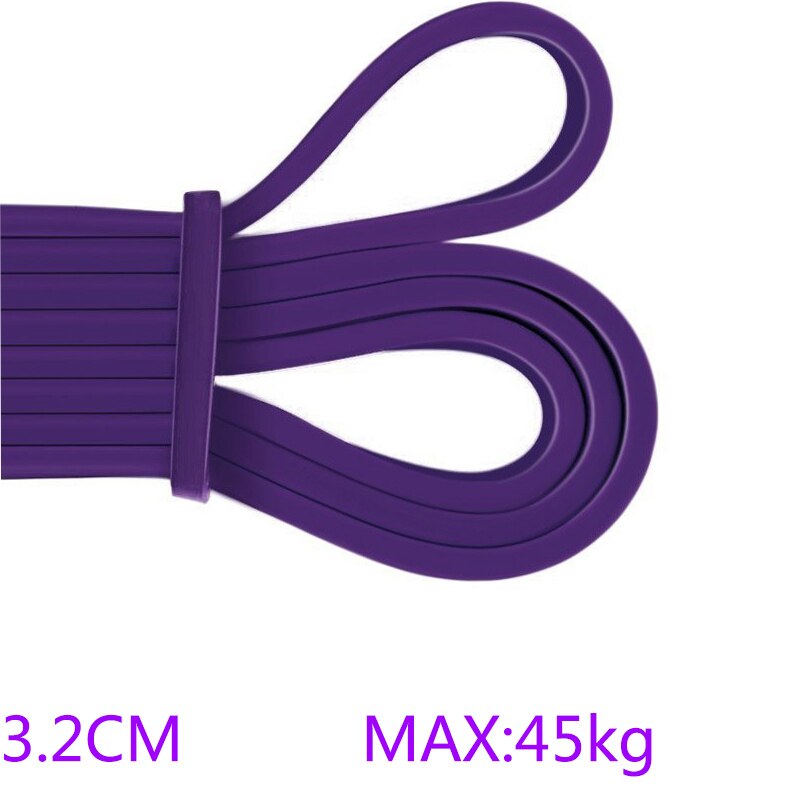 Modstandsbånd træning elastik træning ruber loop crossfit styrke pilates fitness udstyr træning expander unisex: Lilla