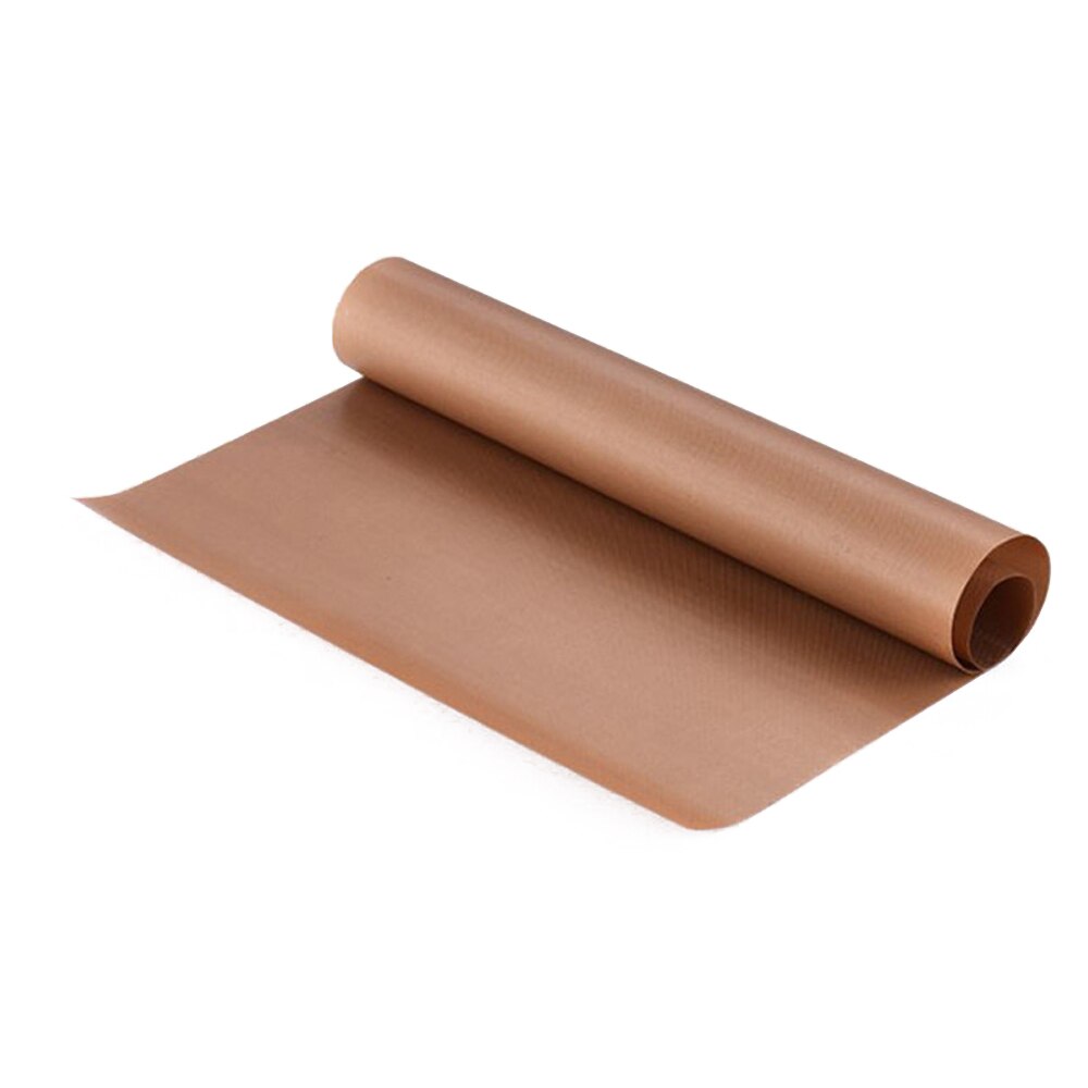 Baking Paper Barbecue Double-sided Silicone Oil Paper Parchment Rectangle Oven Paper Baking Sheets Bakery BBQ Party Reusable: Brown