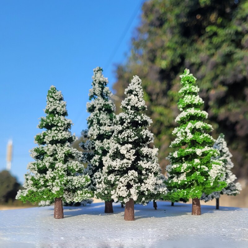 1:87 Schaal Ceder Model Pine Bomen Ceder Landschap Miniatuur Treinspoorweg Layout Dioramas Diy Venster Kerst Dag Decoratie