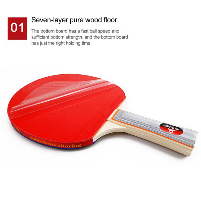 Table Tennis Racket Two Paddle Ping Pong Bat + 4 Balls Bag Set