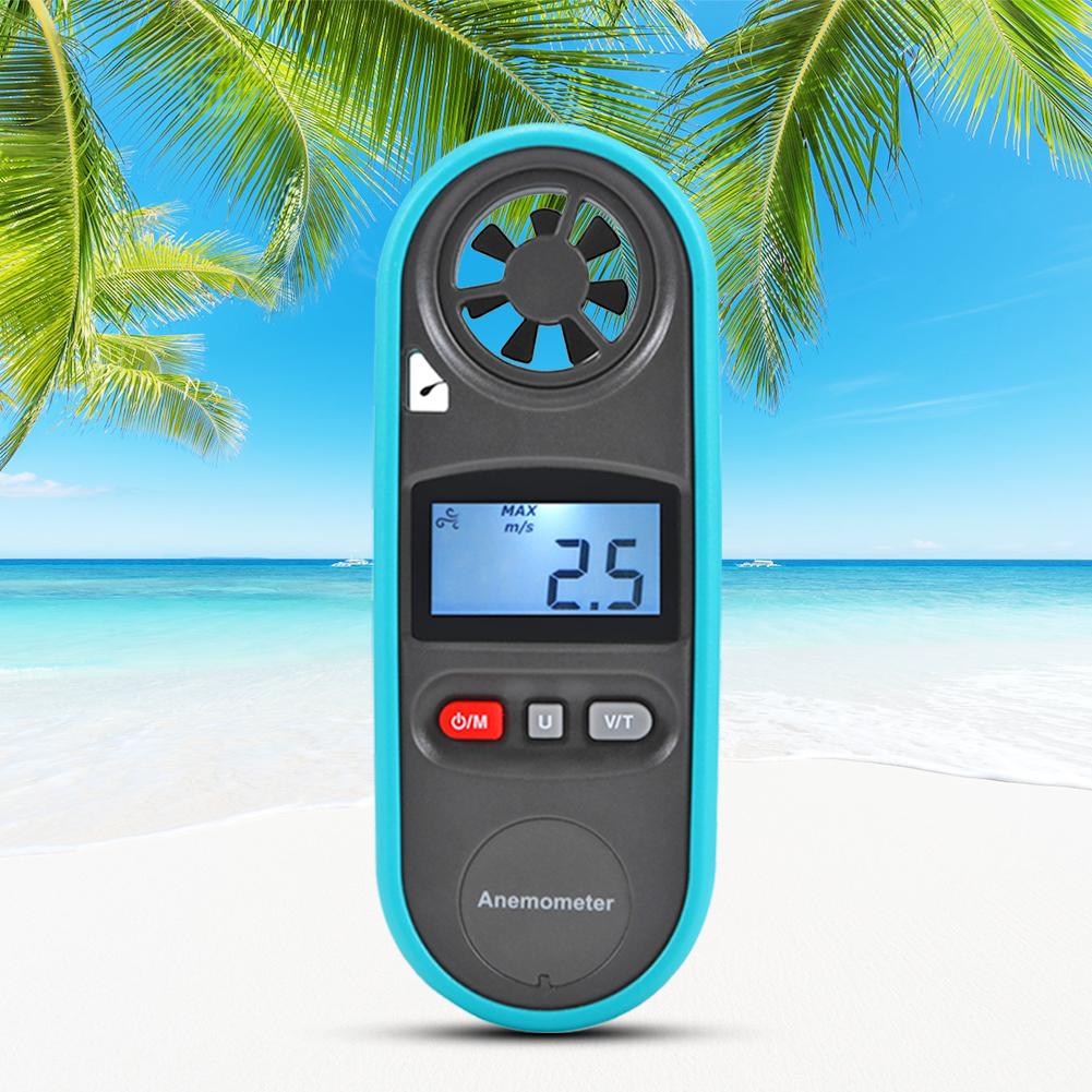 816A LCD Digital Hand-held Anemometer Thermometer Mini Wind Speed Gauge Meter Easier to Read Data Using the LCD Dustproof