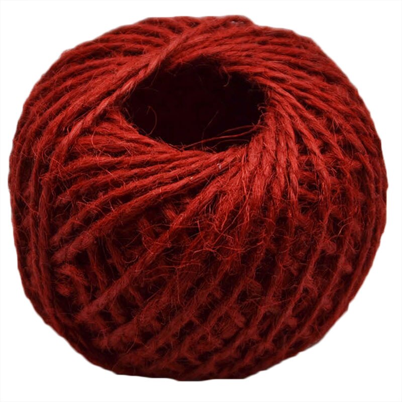 Rollo de hilo de Yute Natural, cuerda de arpillera de cáñamo, suministros de manualidades DIY, decoración para envolver de de boda, 30 m/rollo: R04