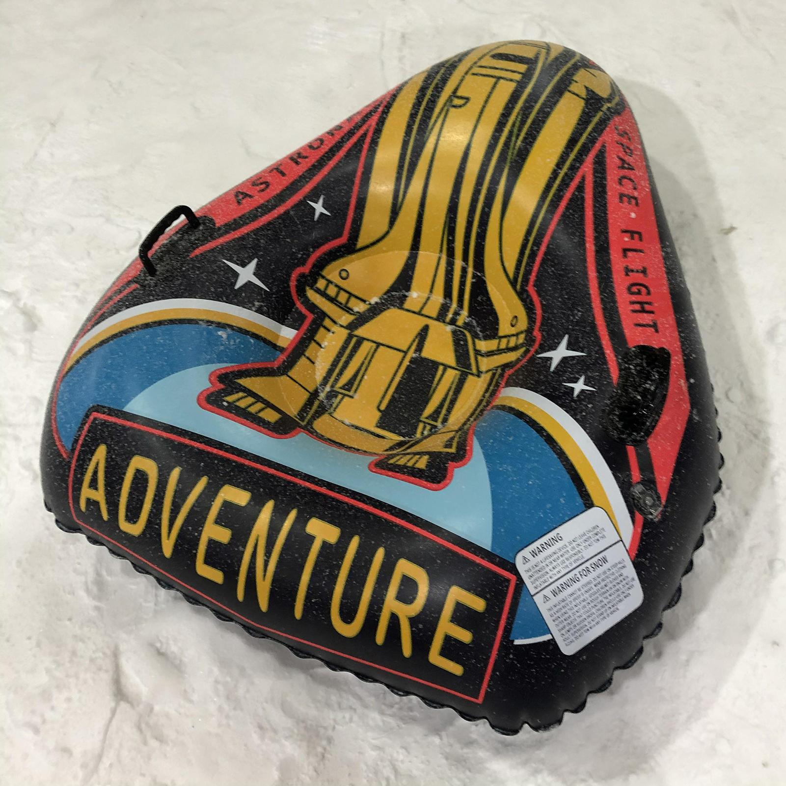 Glissière de tube de traîneau de neige gonflable de fusée de PVC d'hiver léger adultes anneau de snowboard