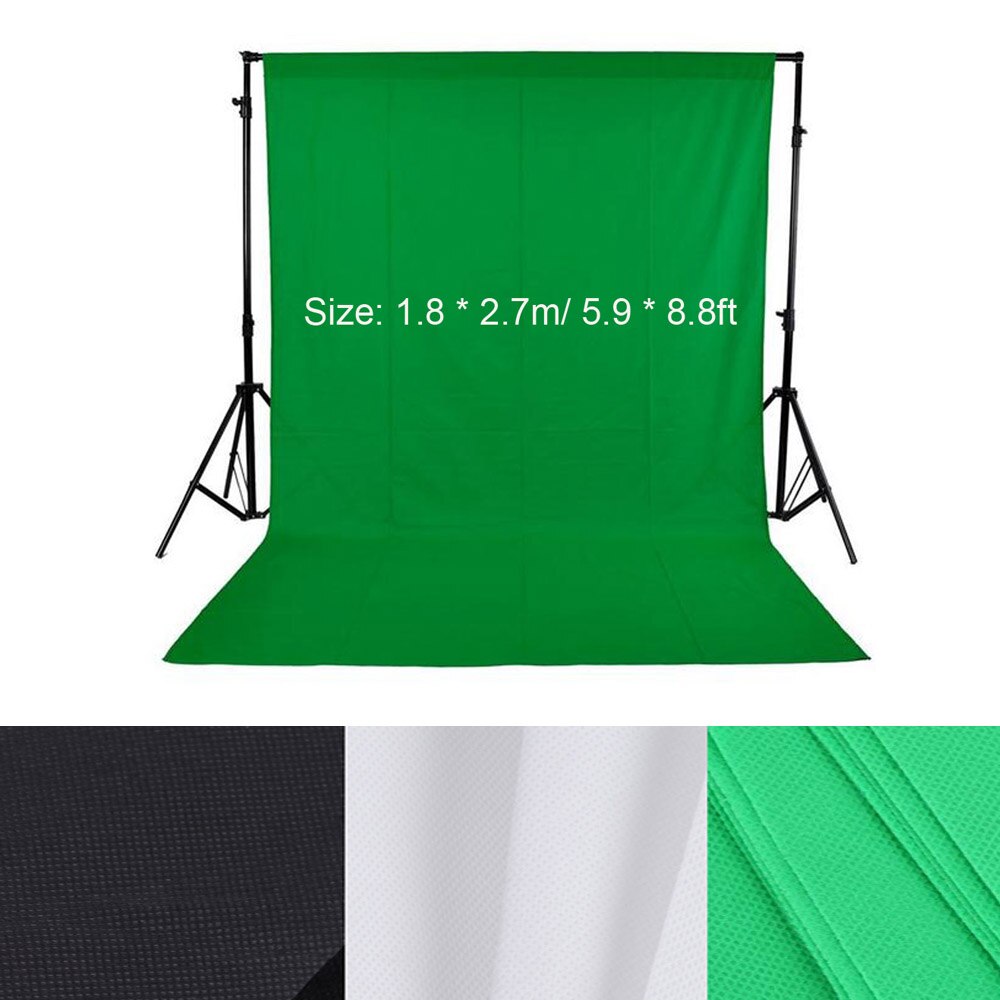 Photography Studio Video 1.8 * 2.7m / 5.9 * 8.8ft Nonwoven Fabric Backdrop Background Screen Photography Backdrops Green Screen