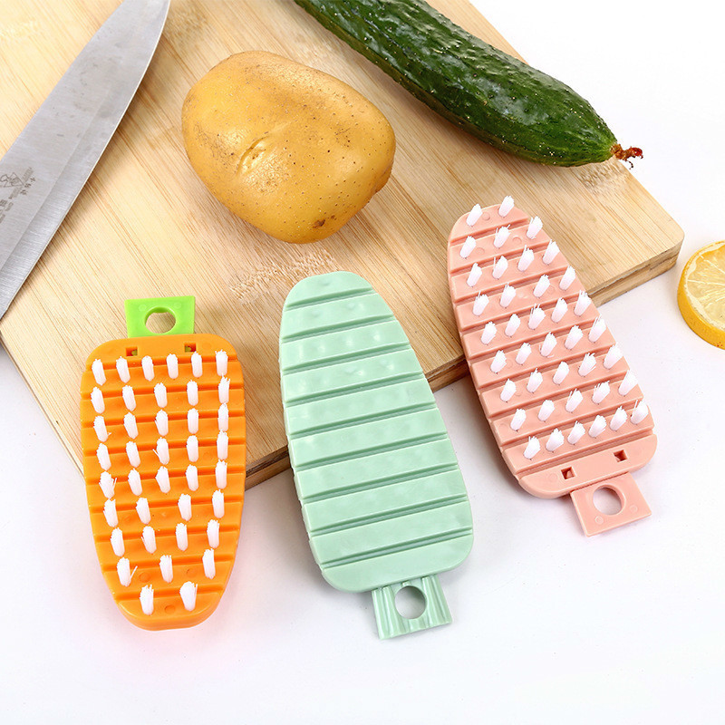 1pc madlavningskoncepter køkkenfrugt og grøntsagsbørste veggieskrubber rengøringsbørster i flere farver