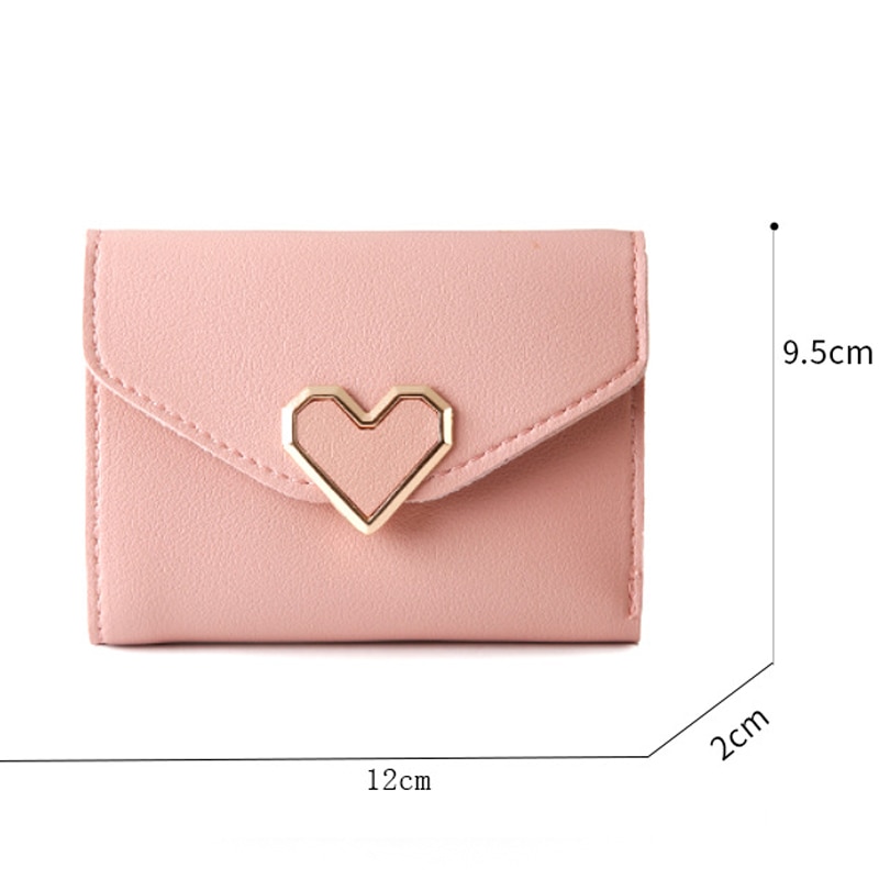 neue Jahrgang Kleine Frische Metall Herz Kurze Kleine Brieftasche frauen Schüler Brieftasche