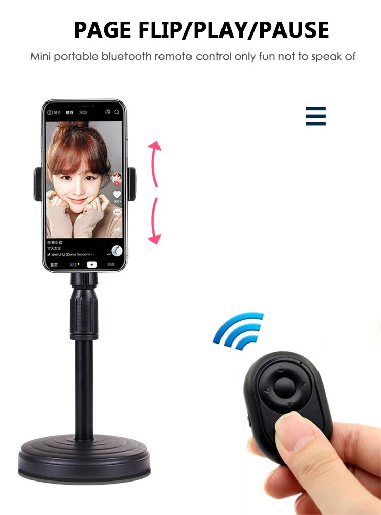 Bluetooth Fernbedienung Geschmack kabellos Regler Selbstauslöser Kamera Stock Auslöser Telefon Einbeinstativ Selfie Für iOS Android