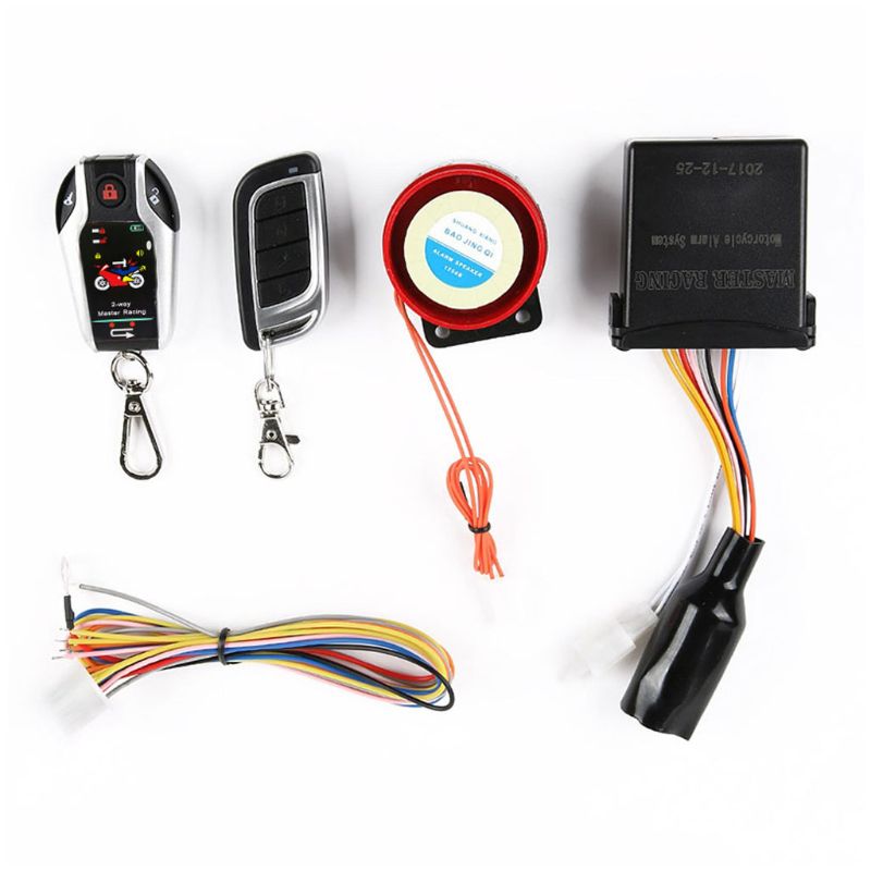 Alarma bidireccional para motocicleta 12V sistema de seguridad antirrobo