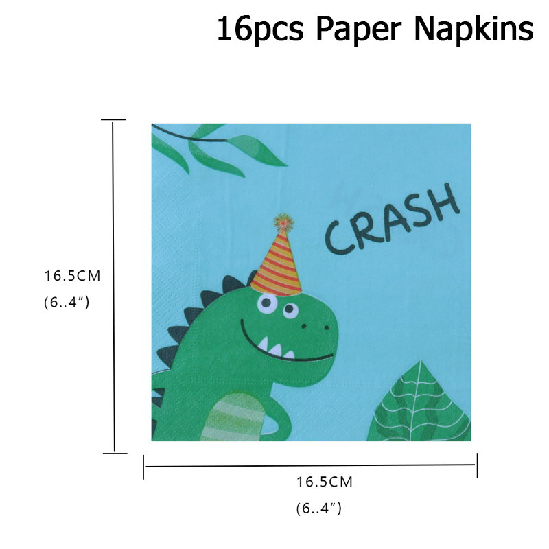 Dinosaur Disposable Tableware Dino birthday Party Decoration paper Napkin Plate Cup Kids Boy Jungle Safari Party Baby Shower: MINT GREEN