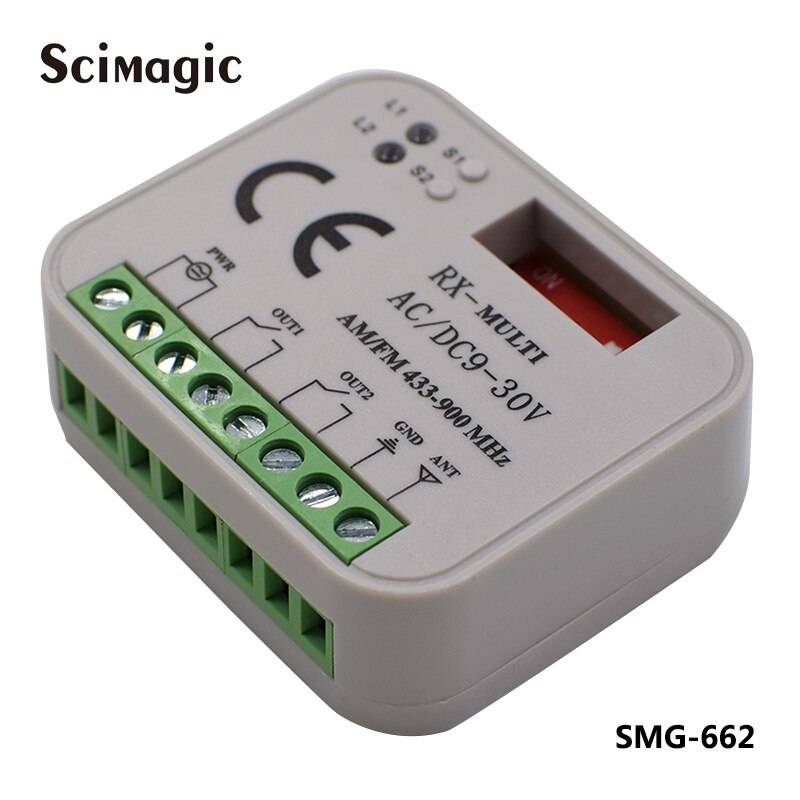 Beninca Ontvanger Rolling Code Afstandsbediening Schakelaar Garagedeur Afstandsbediening Ac/Dc 9-30V Algemene Commando Zender Rx multi 300-900Mhz