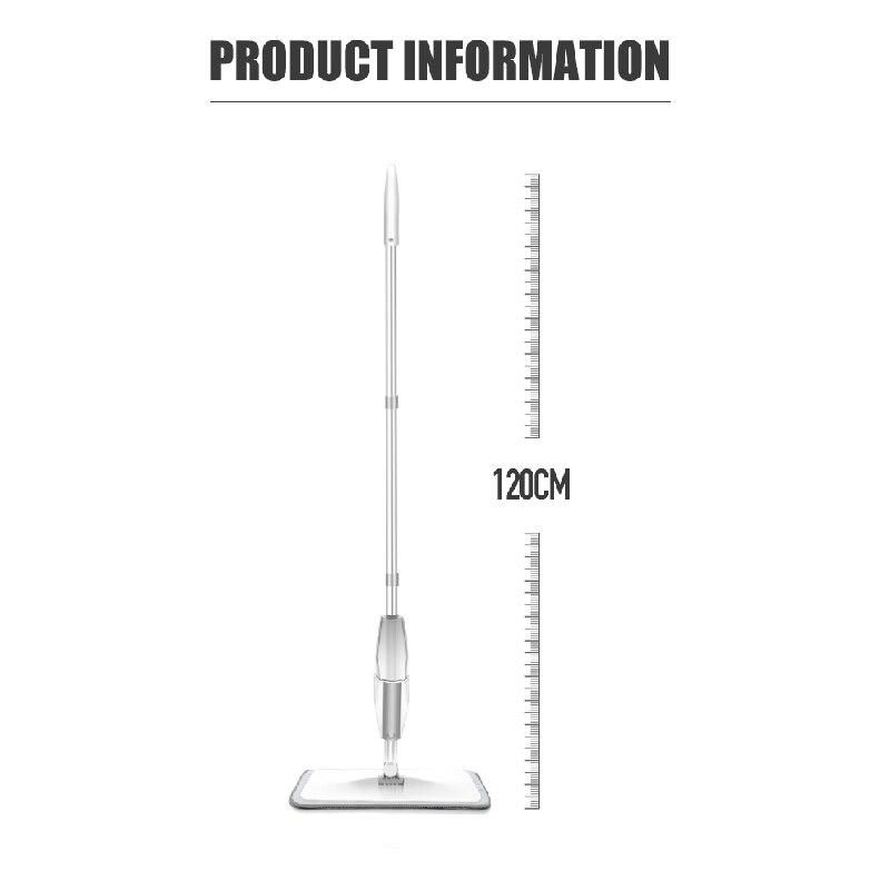 Spray Mop Voor Floor Cleaning Microfiber Mop Pad Vullingen 360 ° Rotatie Vlakmop Voor Hardhout Laminaat Hout Keramische Tegels floor: one mop