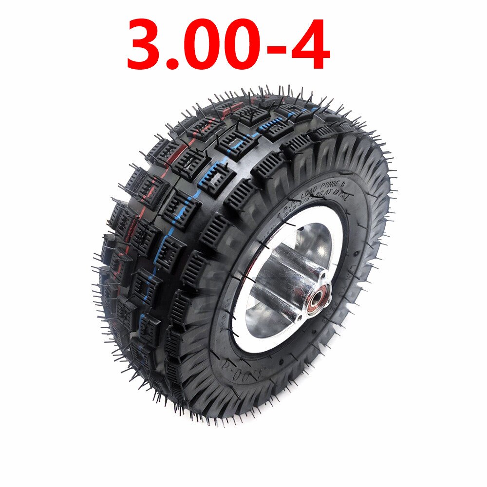 3.00-4 Electric Scooter Rear Wheel with Tyre Alloy Rim Hub and Inner Tube Wheels Gas Scooter Bike Motorcycle