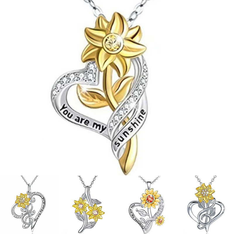 Liefde Hart Rode Roos Hanger Ketting Voor Vrouwen Meisje Goud Kleur Ketting Choker Mode-sieraden Christmas Valentijnsdag