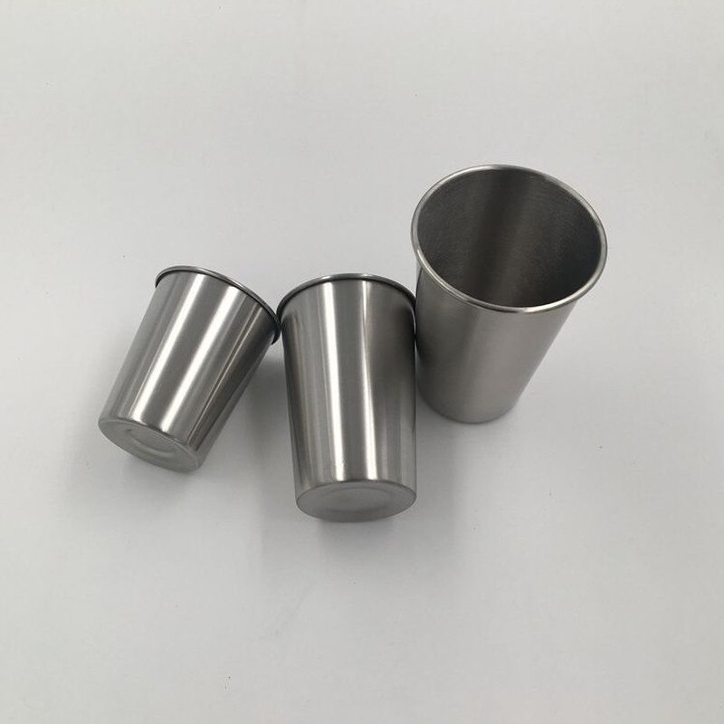 70ml/230ml/350ml/500ml tazas de acero inoxidable vaso pinta vasos metálicos al aire libre Camping viaje tazas para bebidas café té cerveza