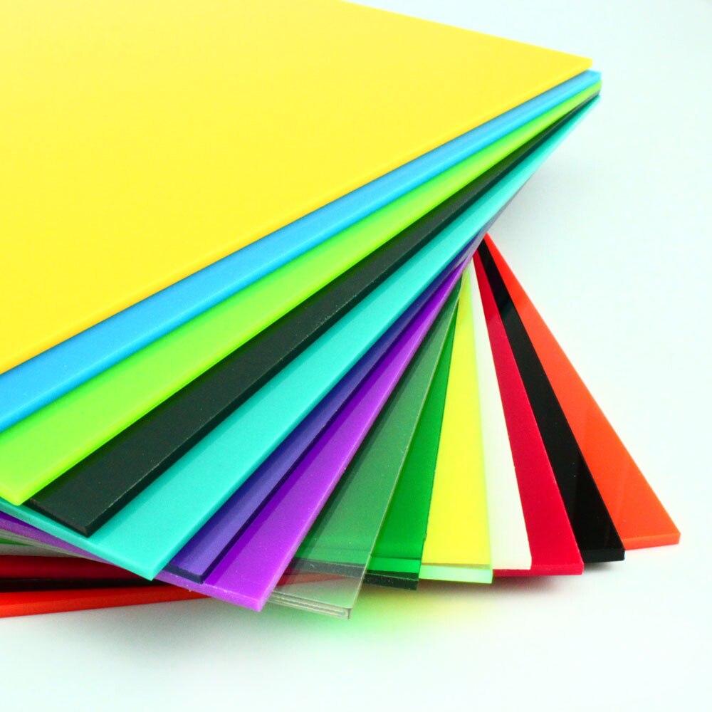 20 * 20cm- farvet akrylplade plexiglasplade plastpladeforbrugsmaterialer gør-det-selv-modelmateriale flere farver