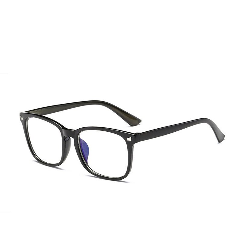 Classic Retro Blue Light Glasses Frame Men Computer Women Eyeglasses Retro plastic Clear Optical Luxury Ladies Eye Glasses: MatteBlack