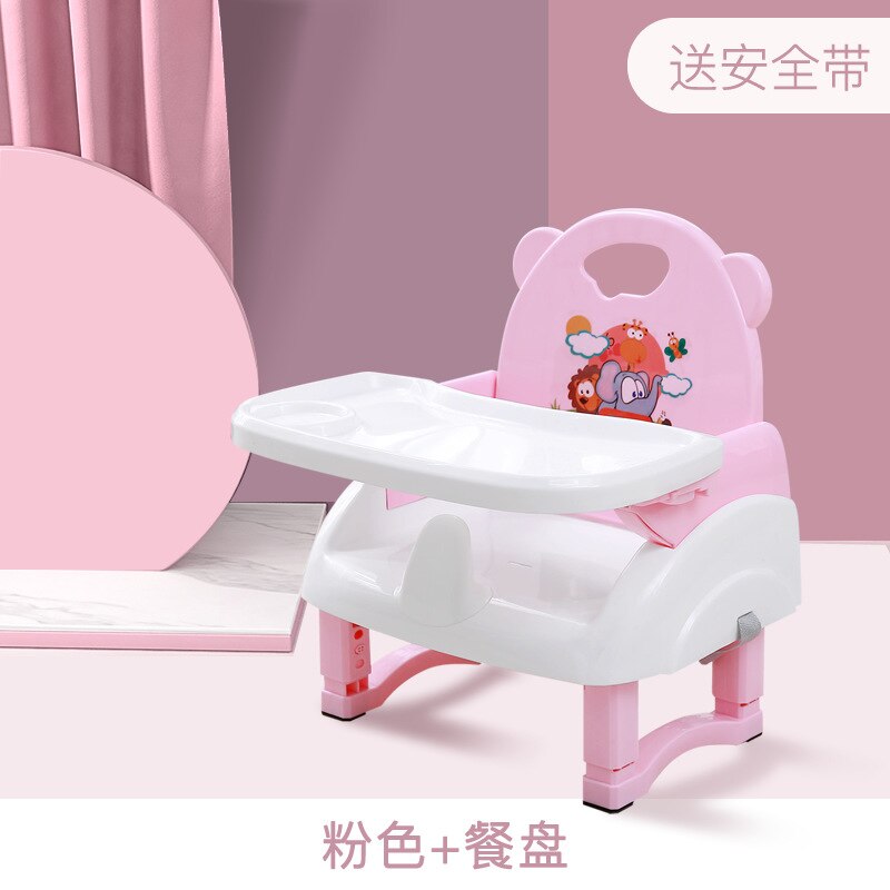 Los niños silla Silla de comedor silla alta para niños alimentación del bebé mesa y silla para bebés niño ASIENTO Booster: Rosa