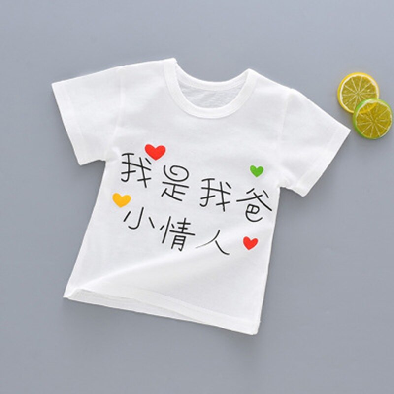 Kinderen Korte Mouwen T-shirts, Kleine En Middelgrote Meisjes, Zomer Katoen Dieptepunt Shirts, jongens Half Mouwen T-shirt Top