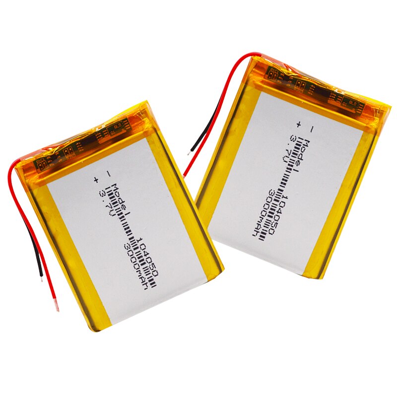 4pcs 3.7V Volt 3000mah Rechargeable Battery 104050 Li-ion Polymer Li Po Batteries For Solar Lamp Power Bank Radio GPS