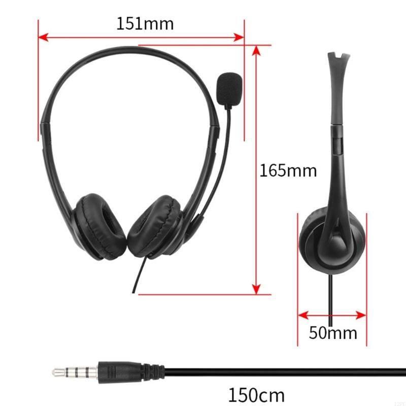 12PC Corded Headsets with 3.5mm Plug Soft Skin Friendly Comfortable Over Ear Headphones for Conferencing and Music