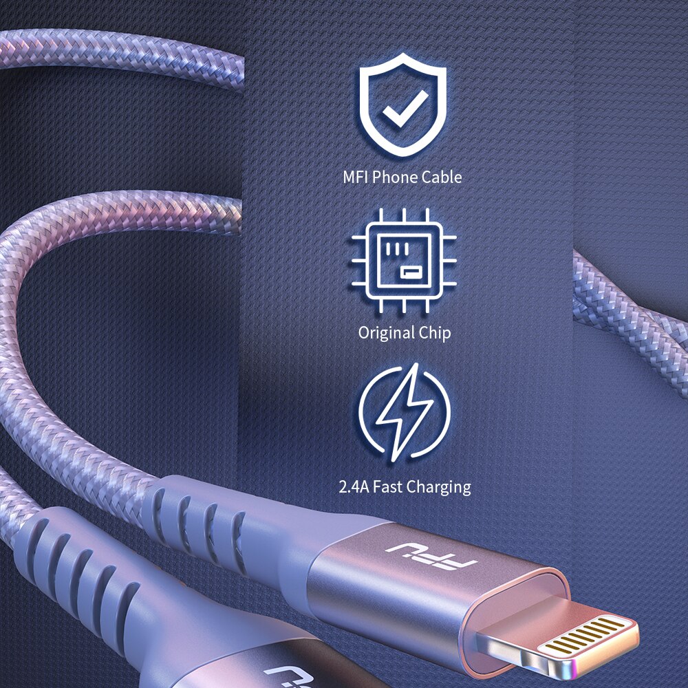 FPU MFi USB Blitz Kabel für iPhone 11 Profi Max XR XS X Schnelle Ladung Daten Draht Kabel für iPhone 8 7 6s Plus iPad Ladegerät Kabel