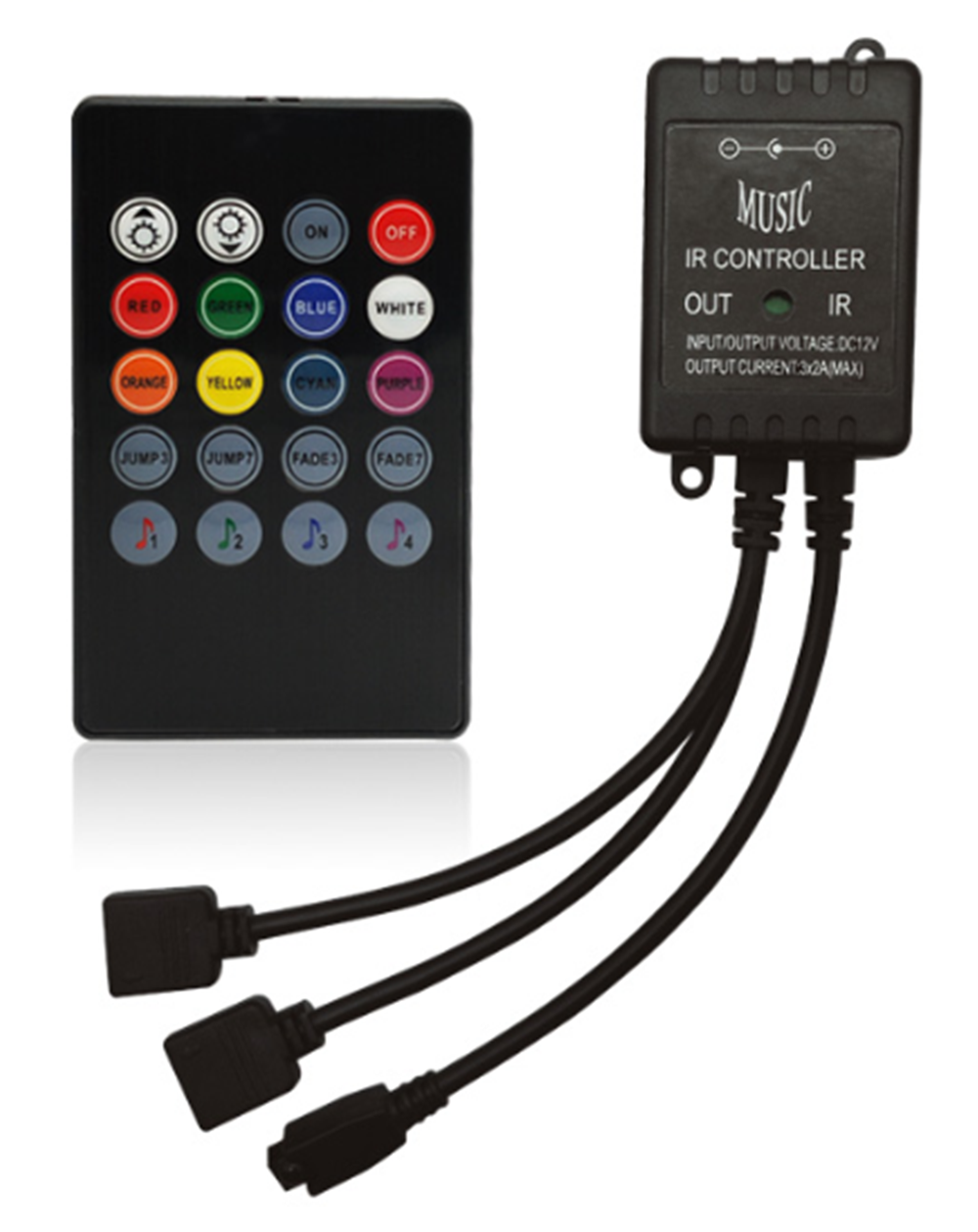 5–24 V, 20 Musiktasten, IR-Regler, USB, schwarz, Fernbedienung, Soundsensor für RGB-LED-Streifen von hoher: Rosa