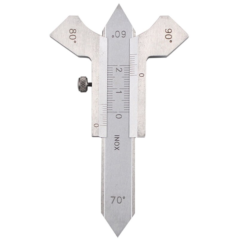 6Pcs Welding Gauge Weld Inspection Gauge Weld Seam / Round Corner / Crown Test Size Ruler Angle Measurement Kit Combination