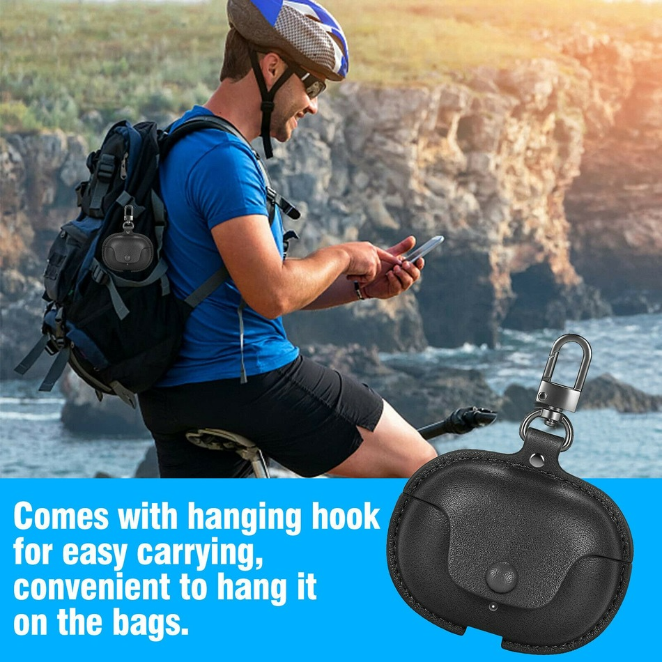 Funda protectora de cuero PU para Beats Studio Buds / Buds + Plus, accesorios para auriculares a prueba de golpes con llavero, Fundas