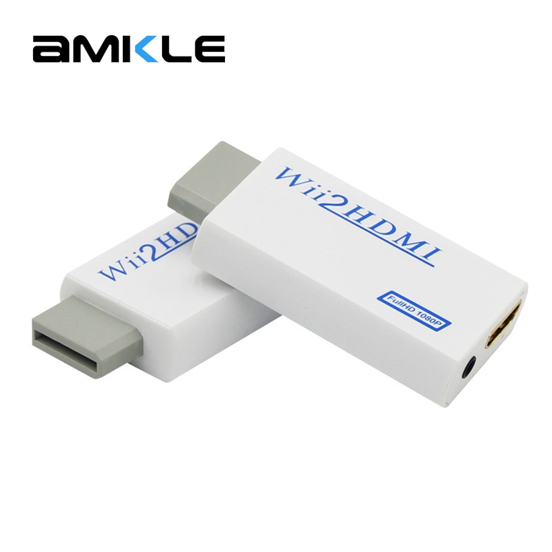 Amkle Wii naar HDMI Adapter Converter Ondersteuning FullHD 720P 1080P 3.5mm Audio Wii2HDMI Adapter voor HDTV