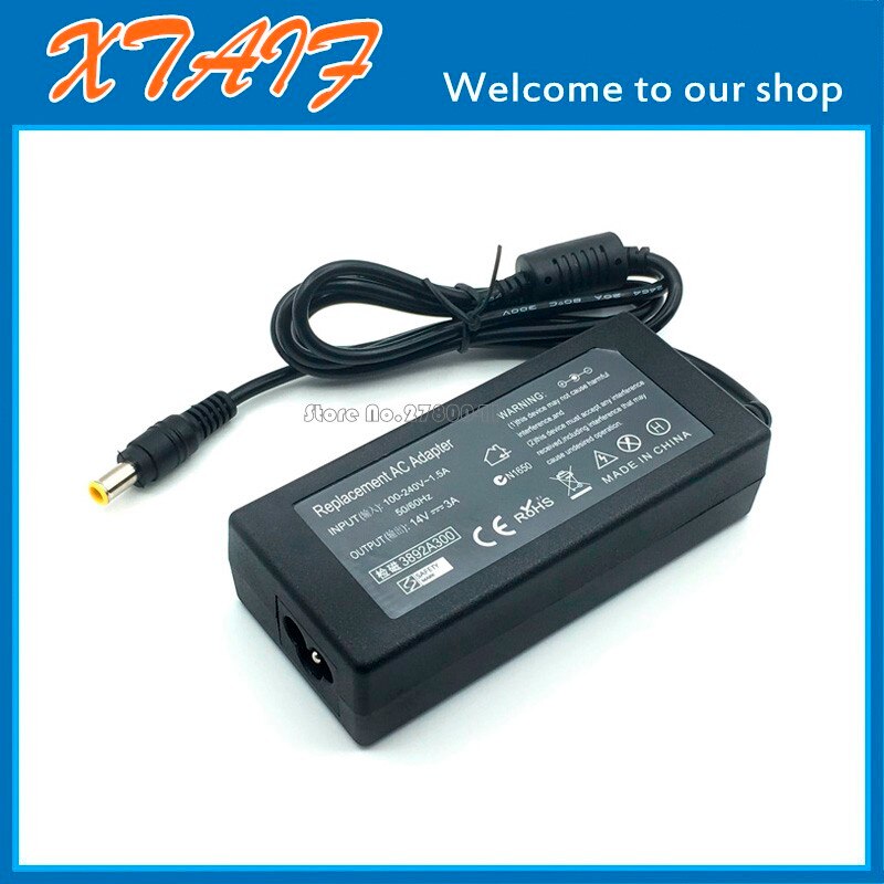 Voor samsung monitor computer stroomkabel adapter 14v 3a / 2.14a lader  s22a 330 s19a 330bw s22a 300b s20a 2a 350b s22a 2a 100n lcd tv