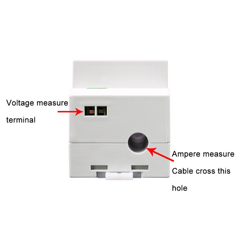0-30000w 200-450v 100a ac spenning, ampere, watt, tilsynelatende effekt, effektfaktor ac din multifunksjons elmåler