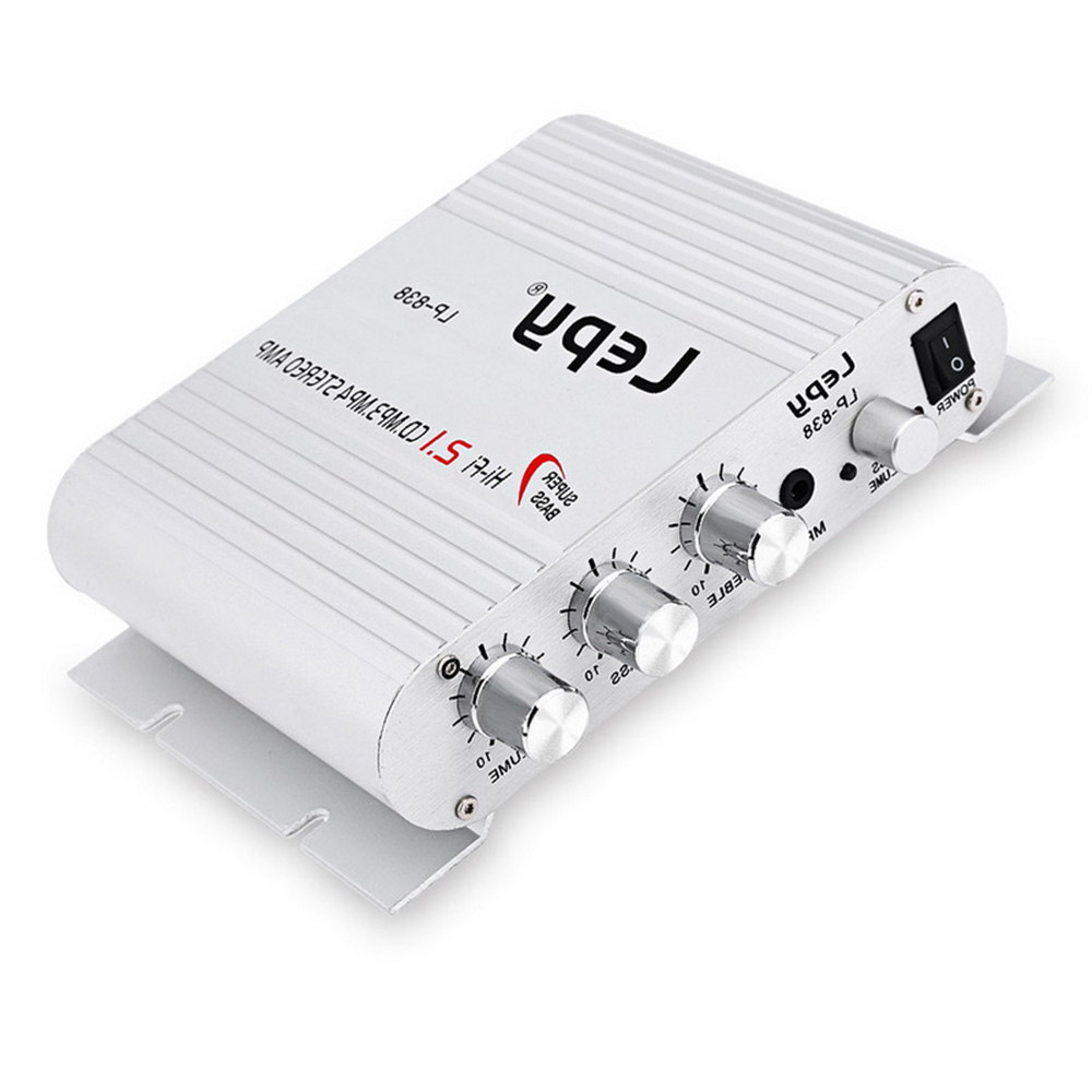 Auto hifi digitaalinen vahvistin uusin  dc 12v 200w mini 2.1 kanavaa ilman sovitinta usb fm cd  mp3 soitin  lp838