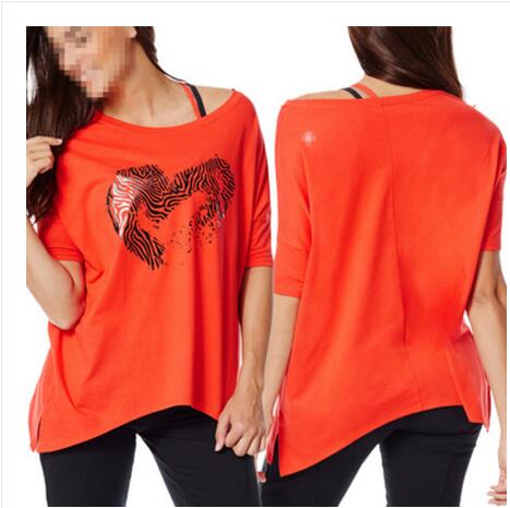 ADIBO Womens Knitted cotton clothes running t shirts clothes tshirt tops half sleeve shirts women tops T805: orange T805 / XS/S