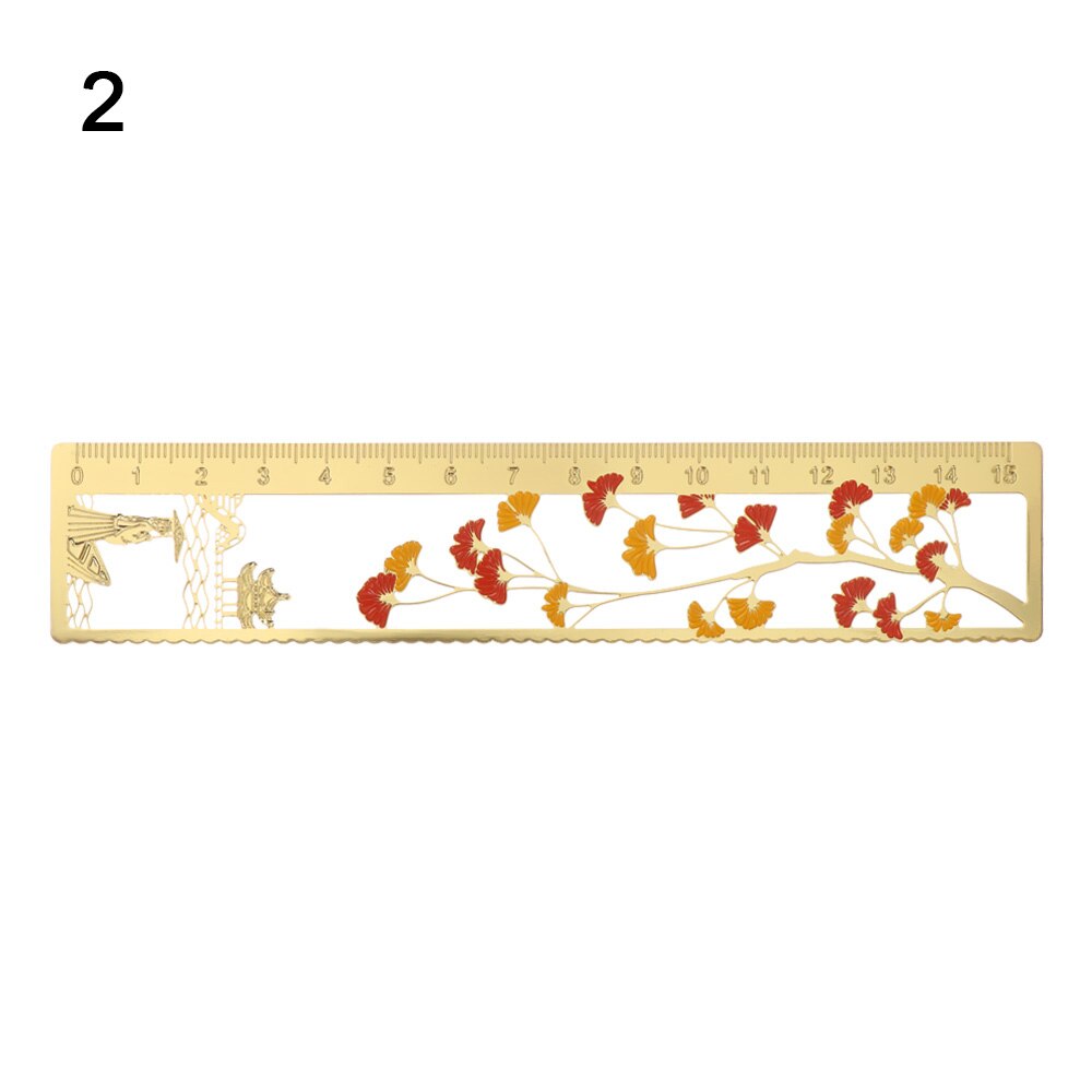 Panda Chinese Style Metal Bookmark Hollow Rulers Scale Book Holder Stationery Drawing Markers Supplies Student: Style 2