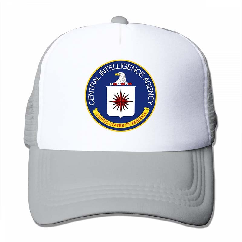 CIA Central Intelligence Agency USA Baseball cap men women Trucker Hats adjustable cap: 4-Gray