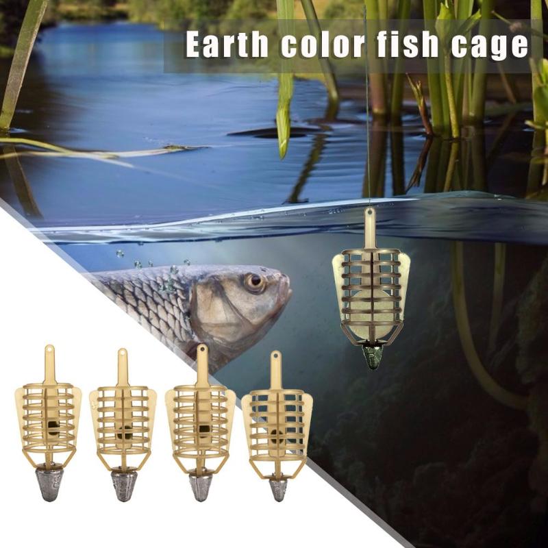 Boat Carp Fishing Bait Feeder Cages Lure Holder Basket Cage Fishing Trap Lead Sinker Plastic Fishing Lure Cage