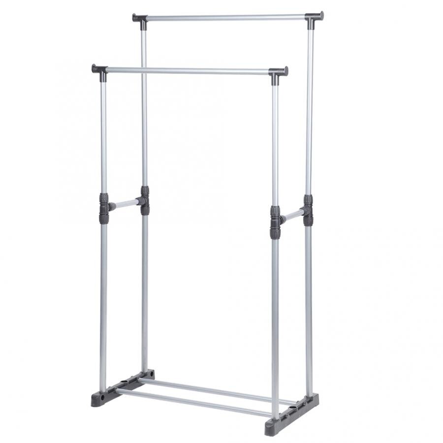 Clothes Drying Rack Clothes Hanger Double Rod Clothes Hanger Garment Drying Rack Balcony Clothes Hanging Stand for Home Use