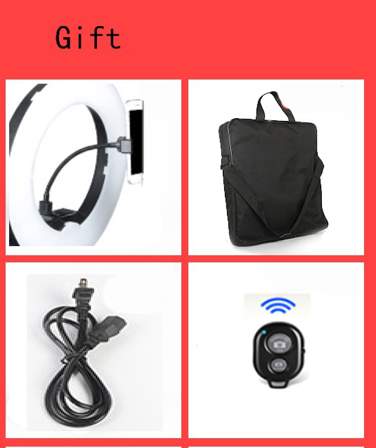 Foto Studio 14 "308 pcs LED 3Color3200K-5600K Dimbare Fotografie Telefoon Video LED Ring Light Lamp Voor Camera