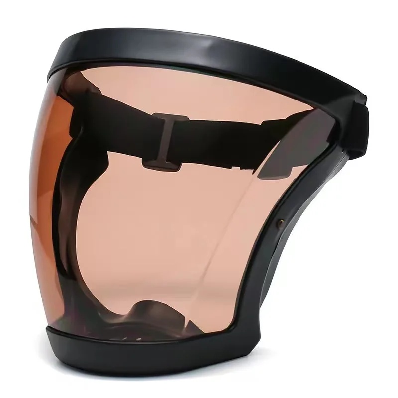 High Definition Transparent Protective Face Mask Dustproof Riding Goggles Safety Protection against Spatter Labor Protection Gla: black
