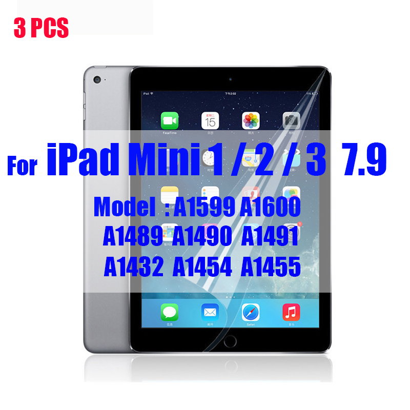3 Pcs Pet Soft Screen Protector Voor Ipad 9.7 Beschermfolie Voor Apple Ipad Air 1 2 Matte protector Voor Ipad 5 6 Pro: For Mimi 1 2 3 3PCS