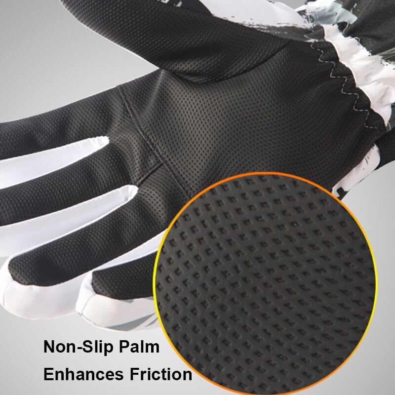 Phmax luvas de esqui dos homens inverno à prova de vento luvas de snowboard feminino lã térmica mais quente luvas de patinação tela sensível ao toque à prova dwaterproof água