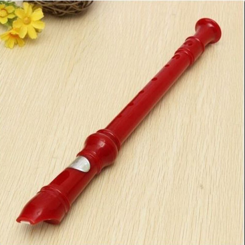 C Key Soprano Recorder ABS Soprano Descant Recorder Clarinet 8 Holes German Style with Fingering Chart Cleaning Stick for Kids: Red