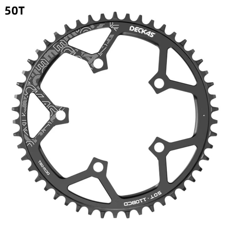 DECKAS 110BCD Kettingblad Voor Shimano Crown Ronde Zwart 36T 38T 40T 42T 44T 48T 50T 52T 54T Tandwiel Kettingwiel Voor 110mm Crankstel: MEERDER