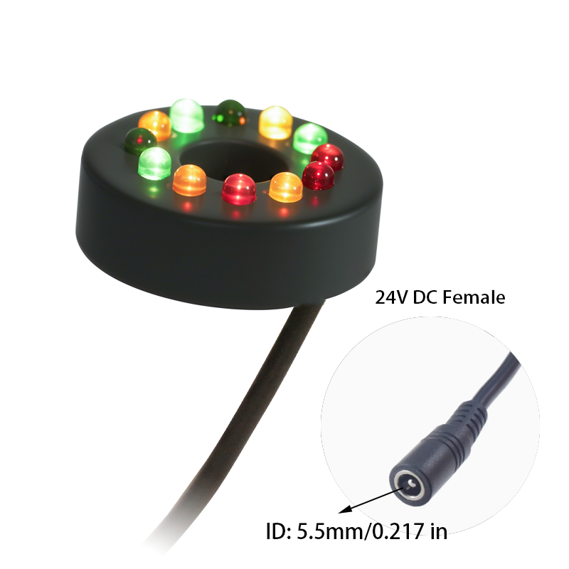 USB LED-verlichting Kleurrijk licht DC waterdichte ronde lamp met gat voor aquarium zwembad tuin aquarium decoratieve verlichting: WIT