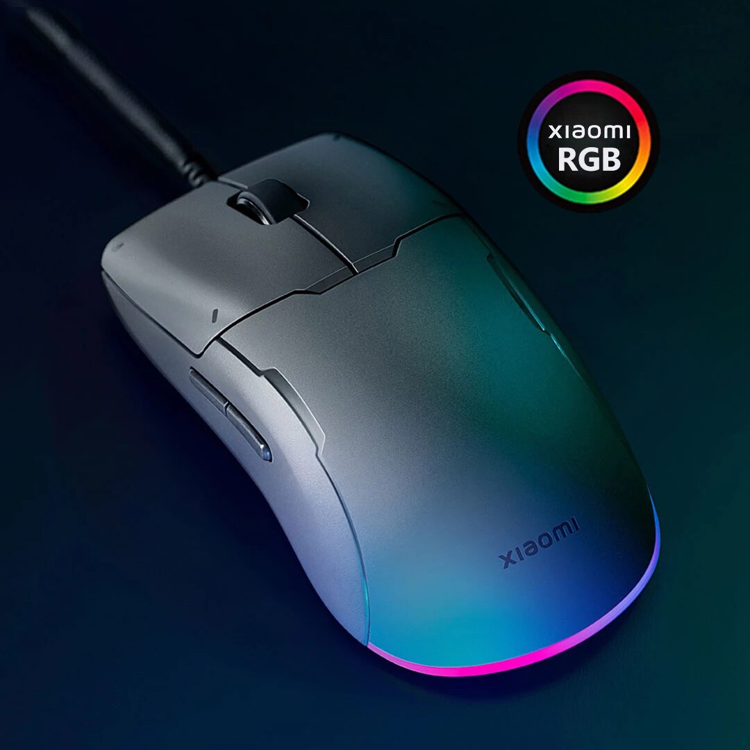 Xiaomi Game Mouse Lite with Rgb Light 220 ips 400 to 6200 dpi Five Gears Adjusted 80 Million Hits TTC Micro Move Gaming Mouse: Default Title