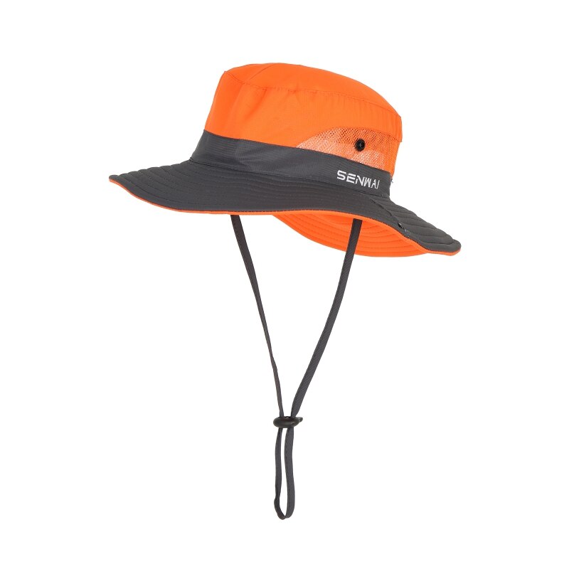 Kids Meisjes Paardenstaart Zomer Zonnehoed Brede Rand Uv-bescherming Emmer Cap Vrouwen Outdoor Brede Rand Opvouwbare Safari Vissen Cap: orange