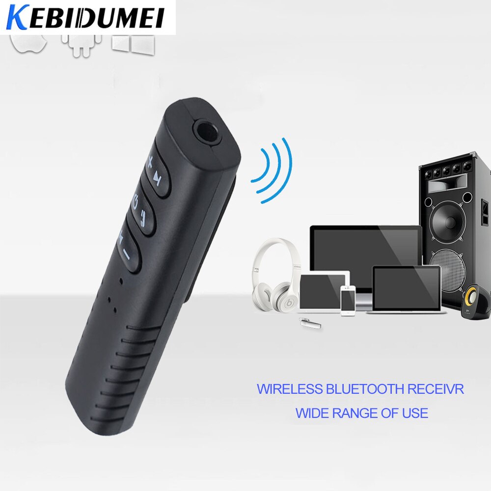 Kebidu Bluetooth Receiver Adapter Dongles for Speaker Car Aux 3.5mm jack Hands free Auto Receiver Music Car no transmitter