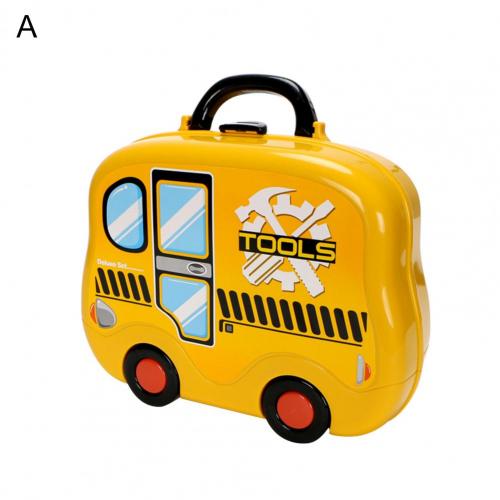 Pretend Play Speelgoed Onderhoud Kit Bus Shape Praktische Vermogen Plastic Beauty Accessoires Ouder-kind Interactief Spel Speelgoed: A