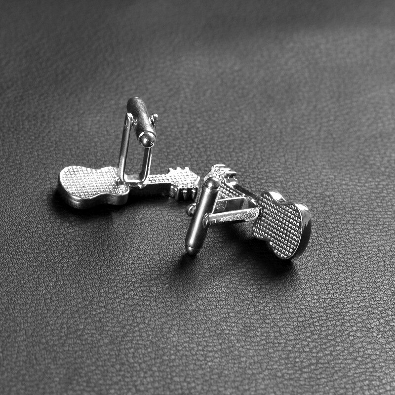 High-grade Musical Instruments Cuff Button Men Guitar Drums Violin Shirt Cufflinks Business Wedding Cufflink